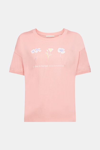 T-shirt con stampa floreale sul petto