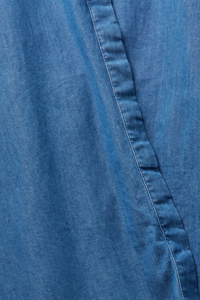 Blusa in denim di cotone, BLUE MEDIUM WASHED, detail image number 5