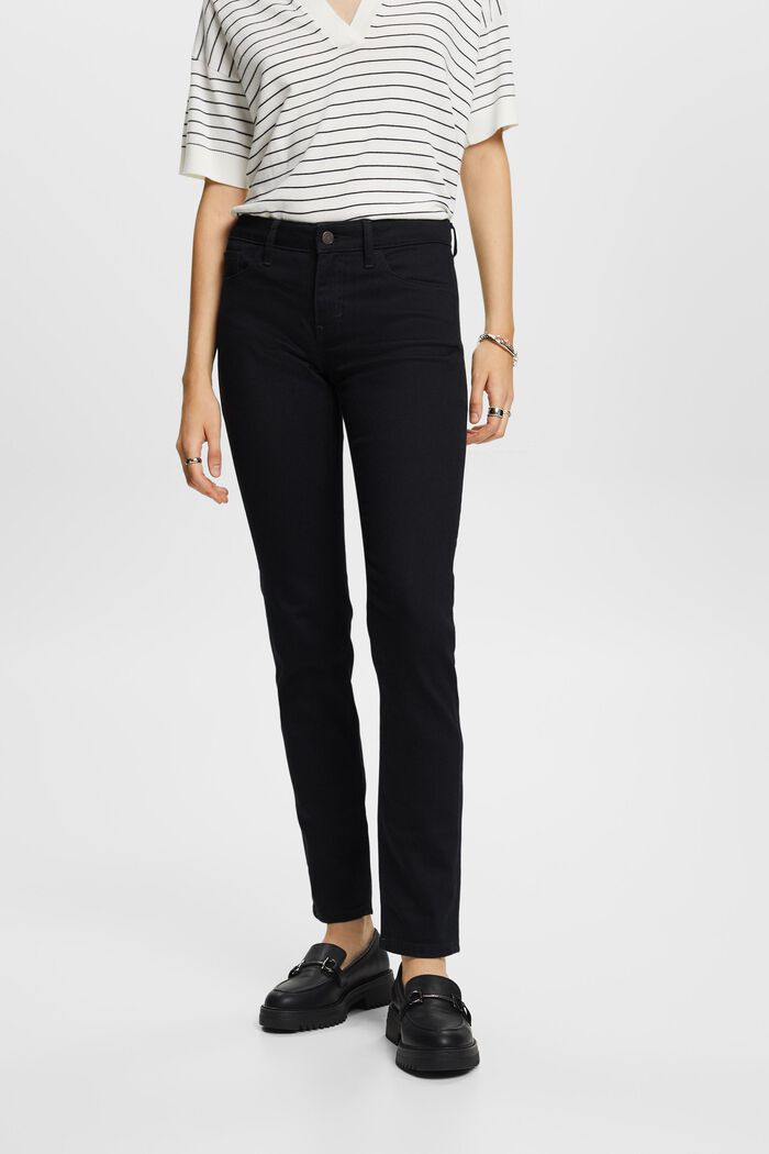 Jeans Slim Fit stretch a vita media, BLACK RINSE, detail image number 0