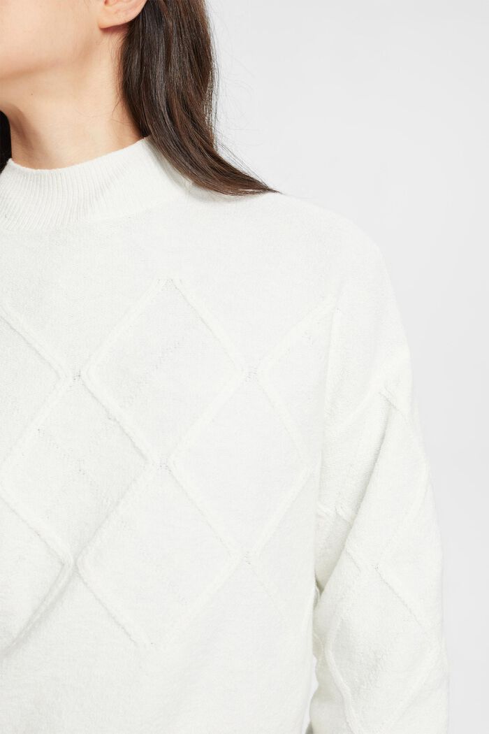 Pullover a rombi, OFF WHITE, detail image number 0