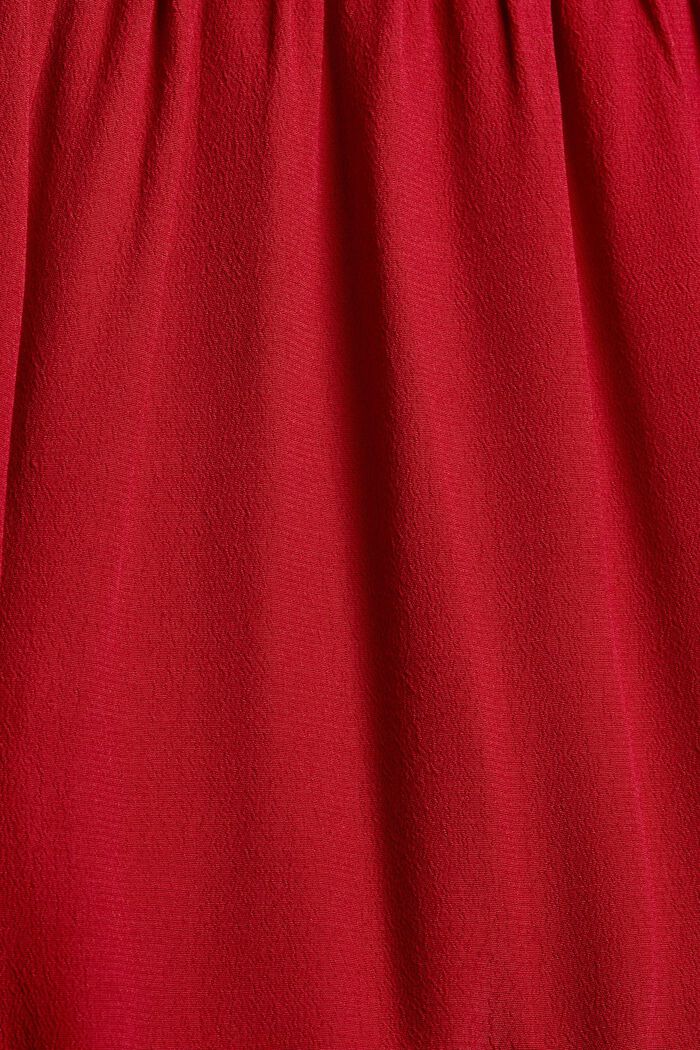 Blusa con arricciature, LENZING™ ECOVERO™, DARK RED, detail image number 3
