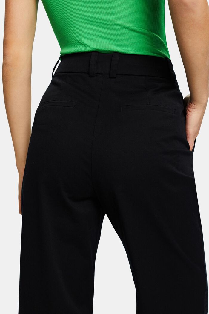 Pantaloni chino a gamba larga, BLACK, detail image number 4