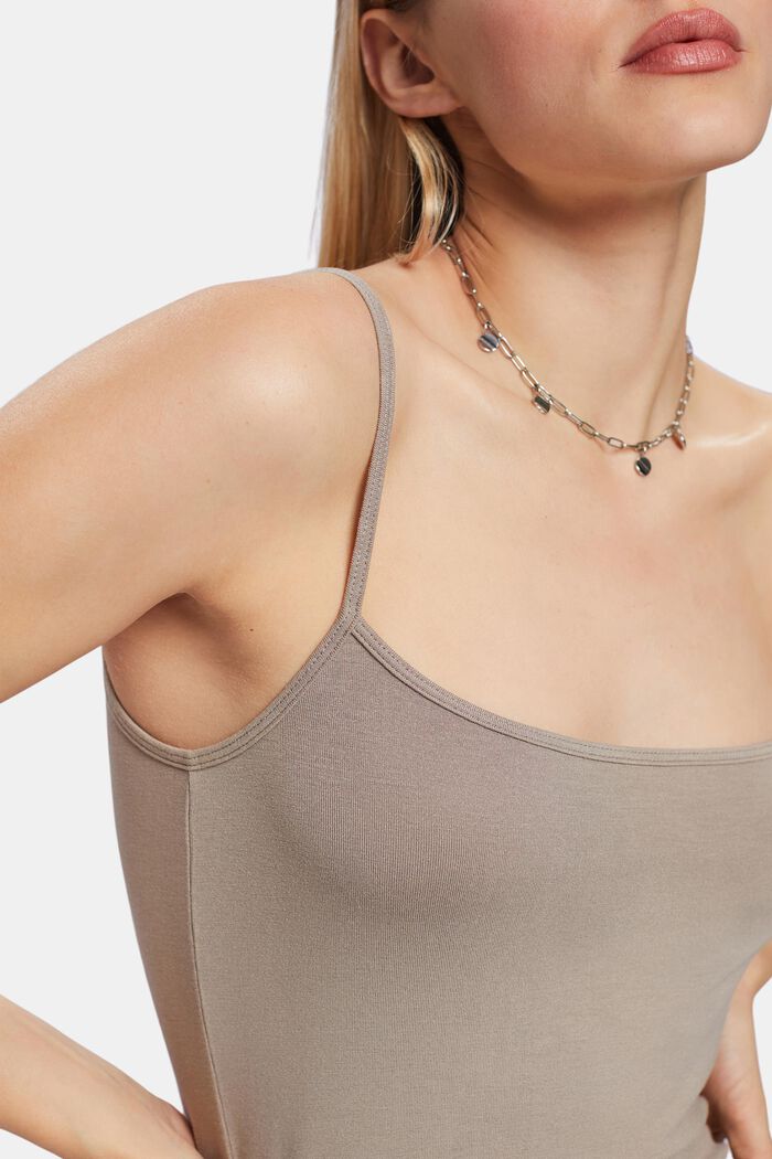 Top intimo in maglia stretch, LIGHT TAUPE, detail image number 3