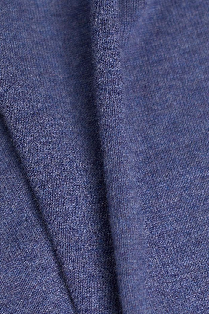 Pullover con cappuccio in maglia, GREY BLUE, detail image number 1