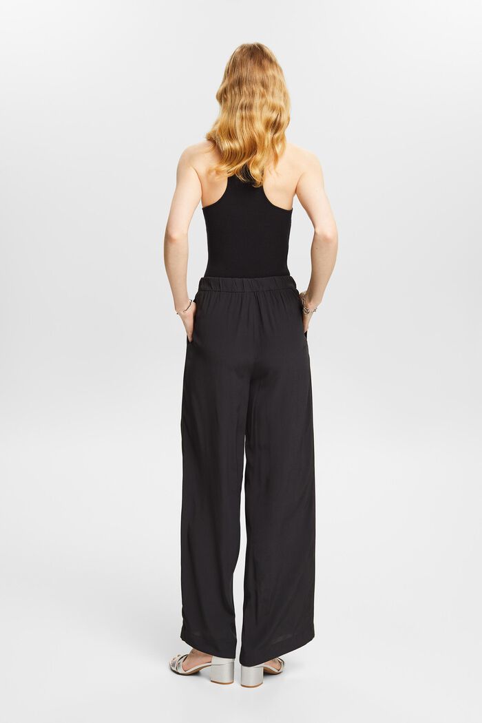 Pantaloni pull-on in crêpe, BLACK, detail image number 2