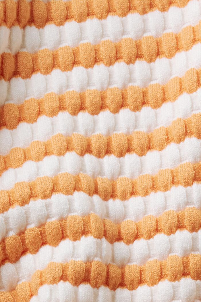 Voluminoso pullover in maglia a righe con maniche cropped, GOLDEN ORANGE, detail image number 5