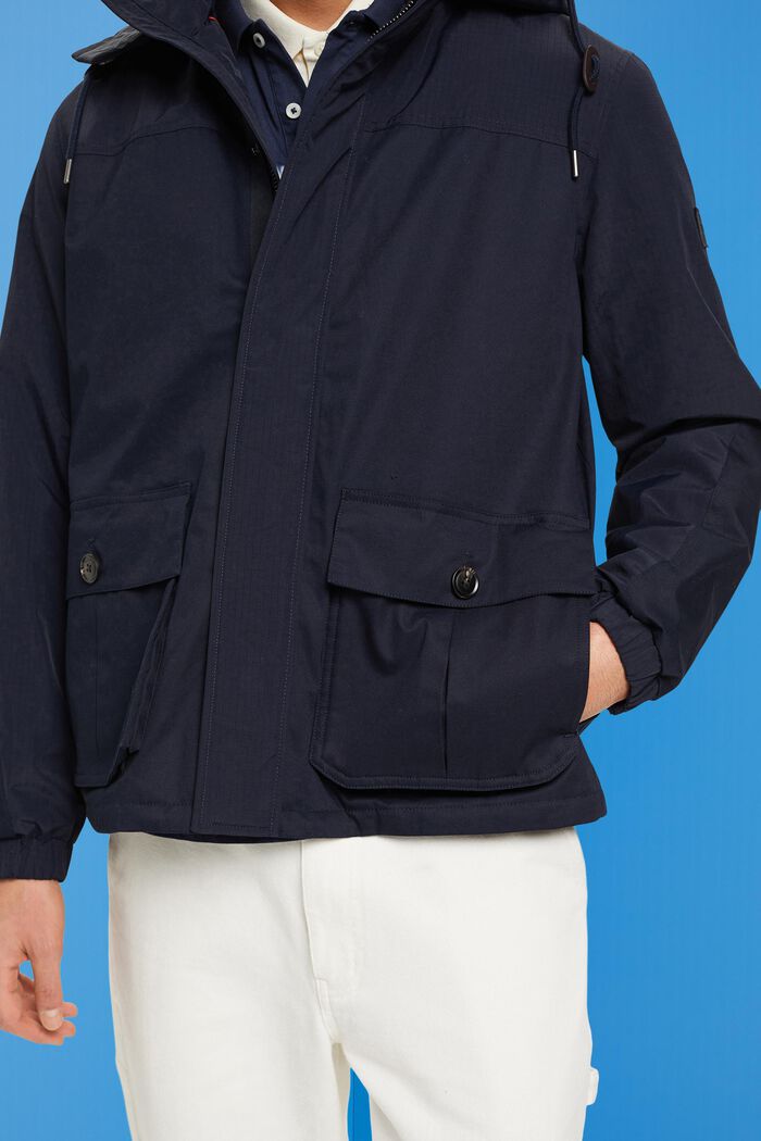 Giacca utility con cappuccio rimovibile, NAVY, detail image number 4