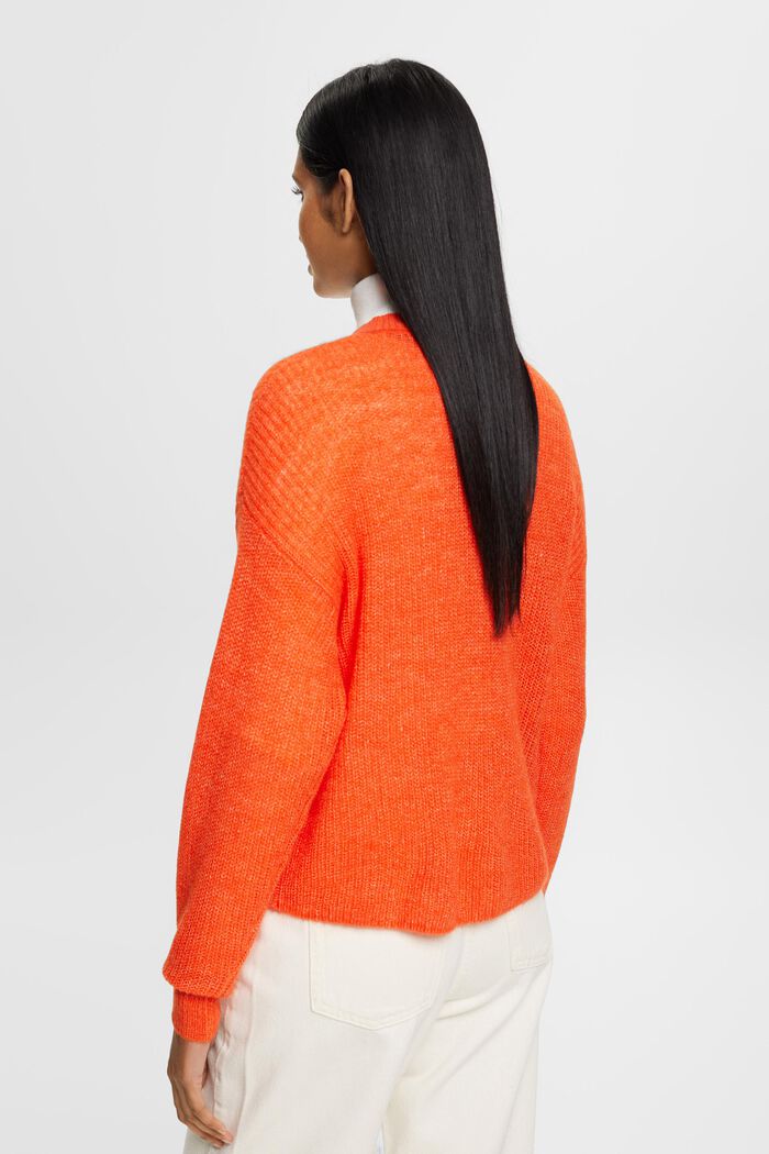 Pullover in misto mohair, ORANGE RED, detail image number 3
