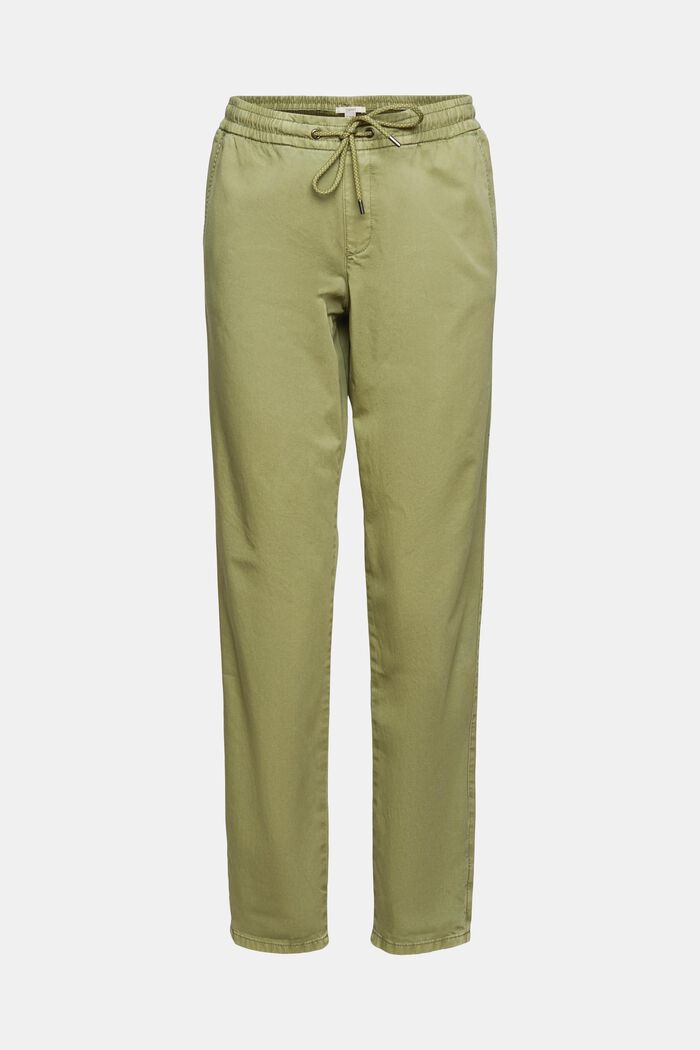 Pantaloni con coulisse e cordoncino in cotone Pima