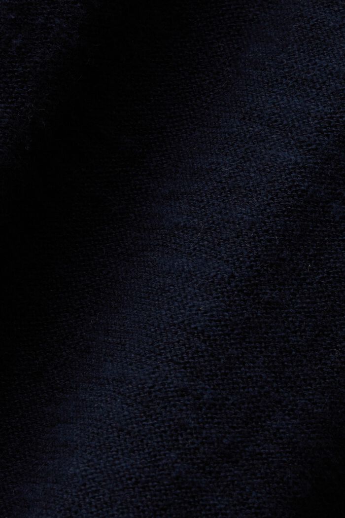 Maglia a maniche corte, misto cotone e lino, NAVY, detail image number 5
