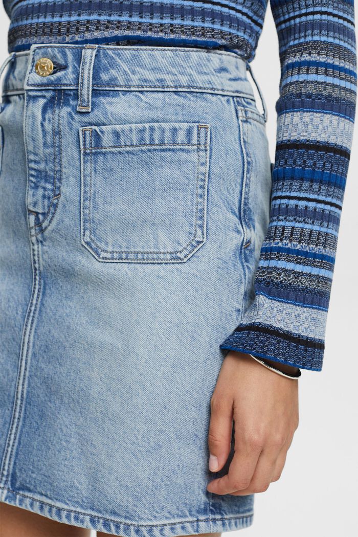 Minigonna di jeans, BLUE LIGHT WASHED, detail image number 2
