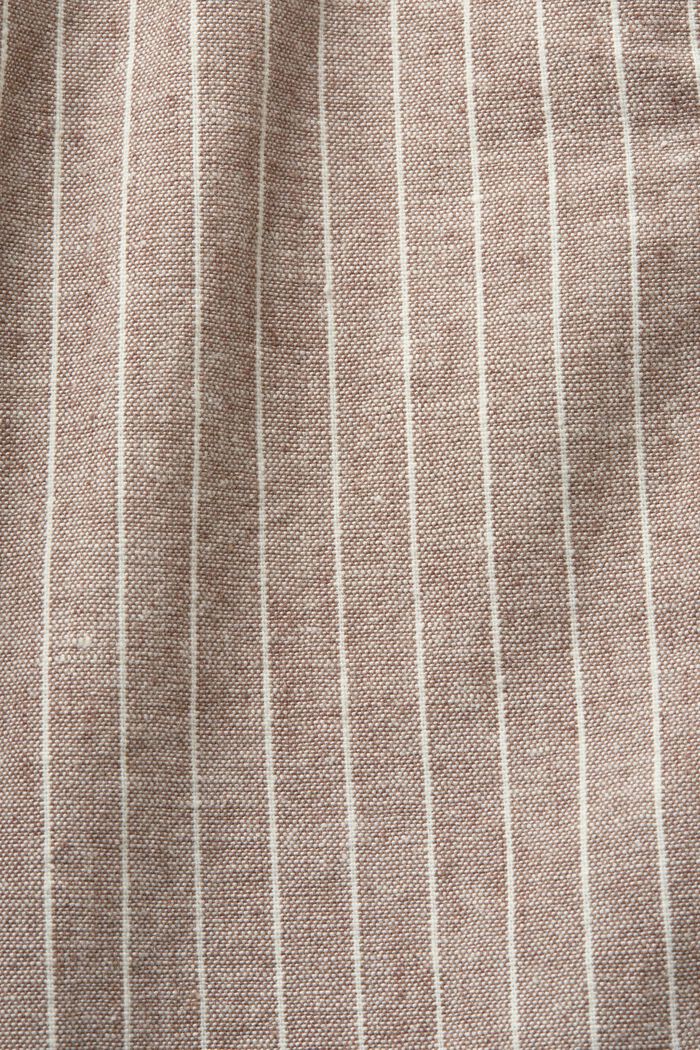 Pantaloncini chino a righe, misto lino e cotone, BEIGE, detail image number 8
