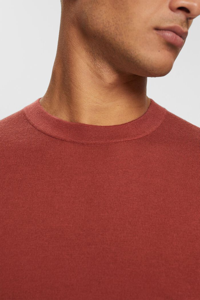 Pullover in lana lavorato a maglia, TERRACOTTA, detail image number 0