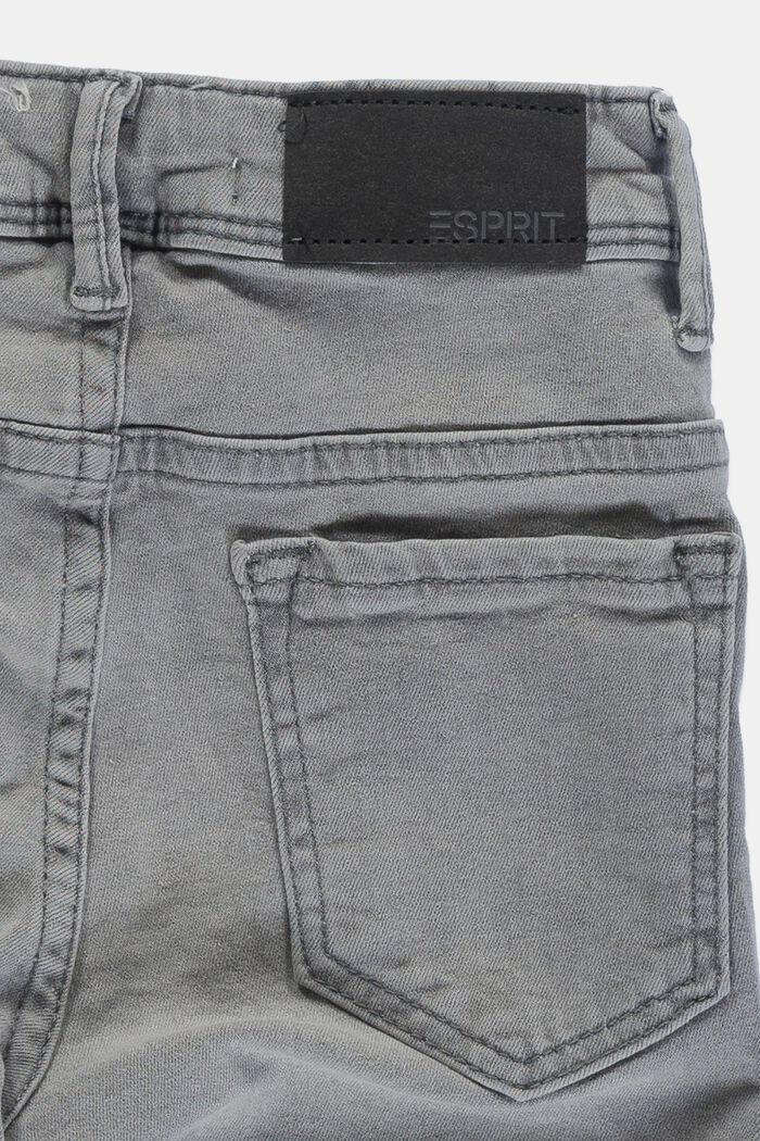 Jeans stretch con differenti fit e cintura regolabile, GREY MEDIUM WASHED, detail image number 2