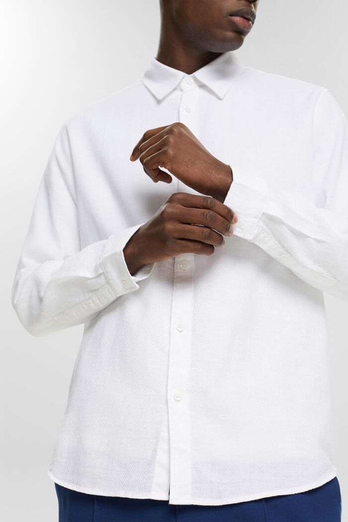 Camicia dobby, WHITE, detail image number 2