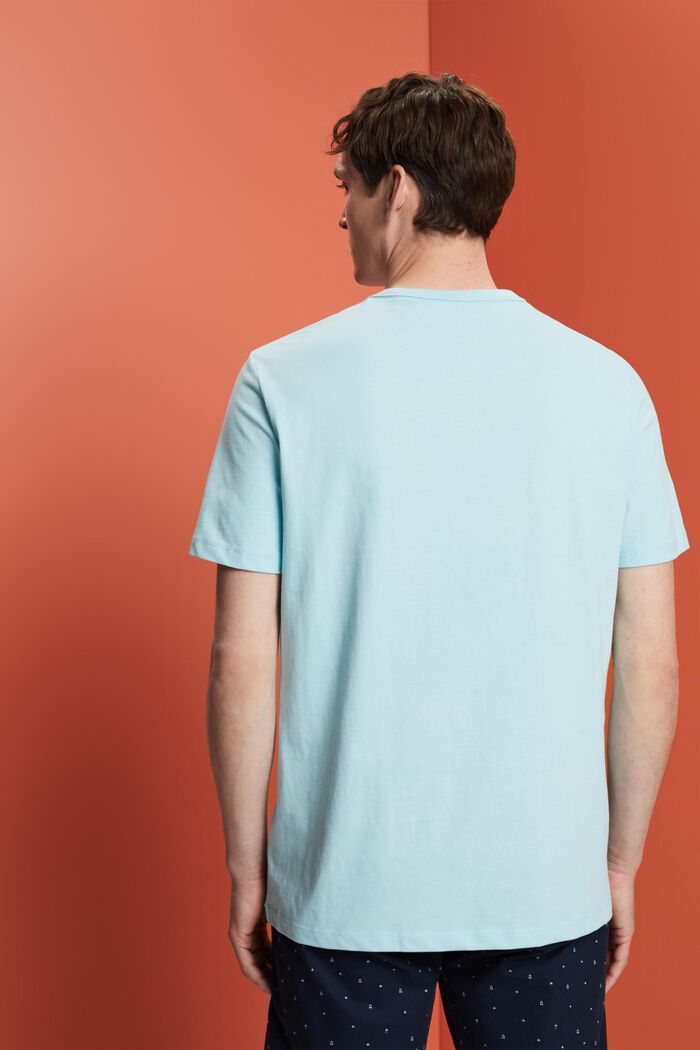 T-shirt in jersey con stampa, 100% cotone, LIGHT TURQUOISE, detail image number 3
