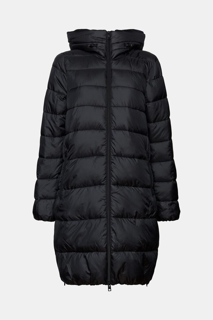 Riciclato: cappotto in piumino con cappuccio, BLACK, detail image number 6