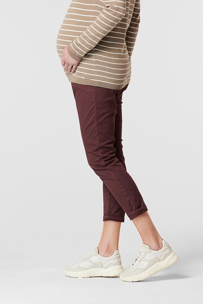 Pantaloni stretch a 7/8 con fascia premaman, COFFEE, detail image number 3