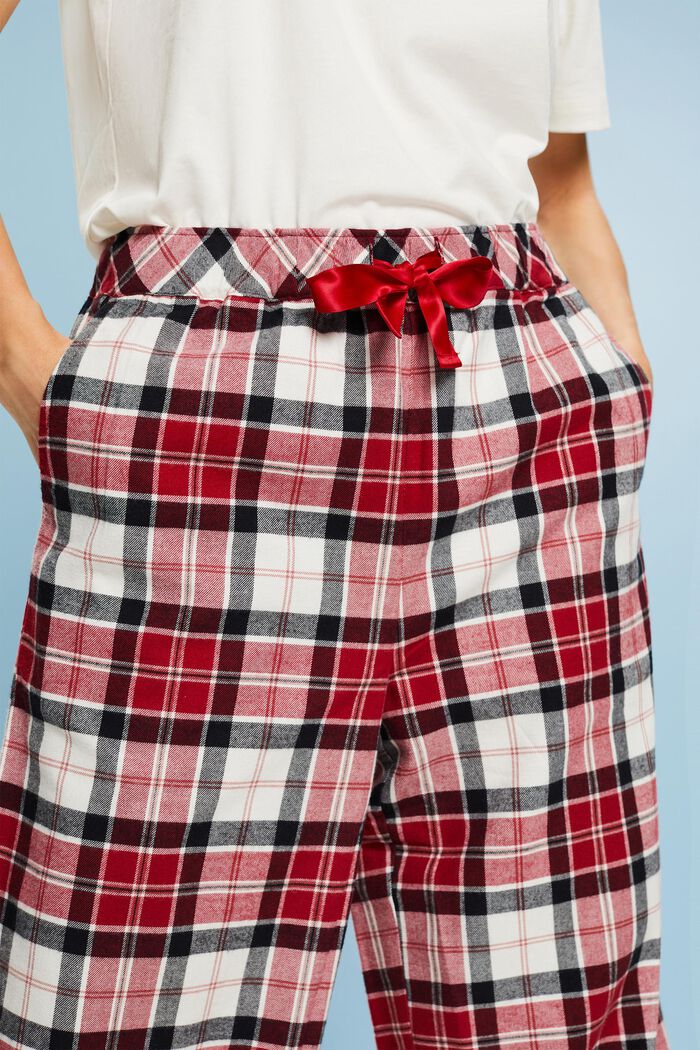 Pantaloni del pigiama in flanella a quadri, NEW RED, detail image number 3