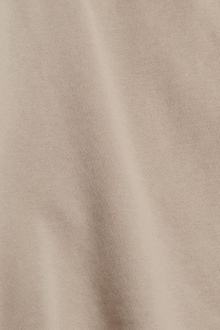 Shorts felpati in cotone, LIGHT TAUPE, detail image number 4