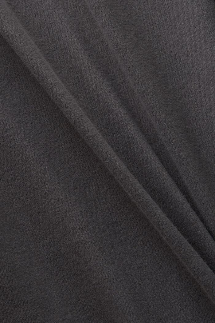 Maglia a serafino jersey di cotone lavato, DARK GREY, detail image number 5