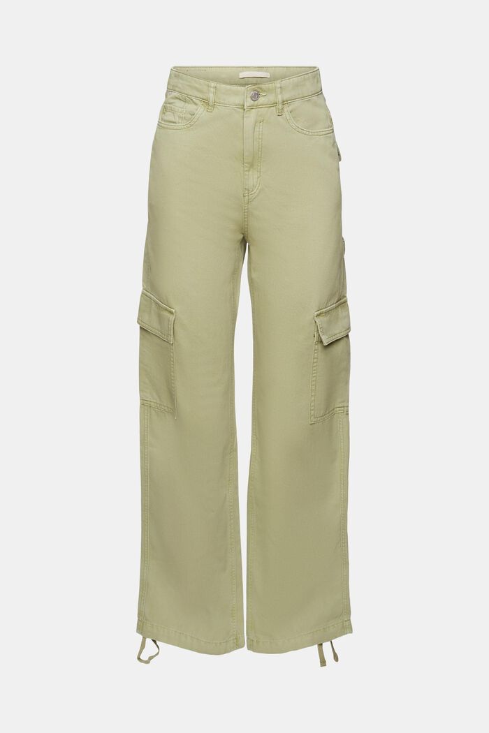 Pantaloni cargo di cotone, LIGHT KHAKI, detail image number 6