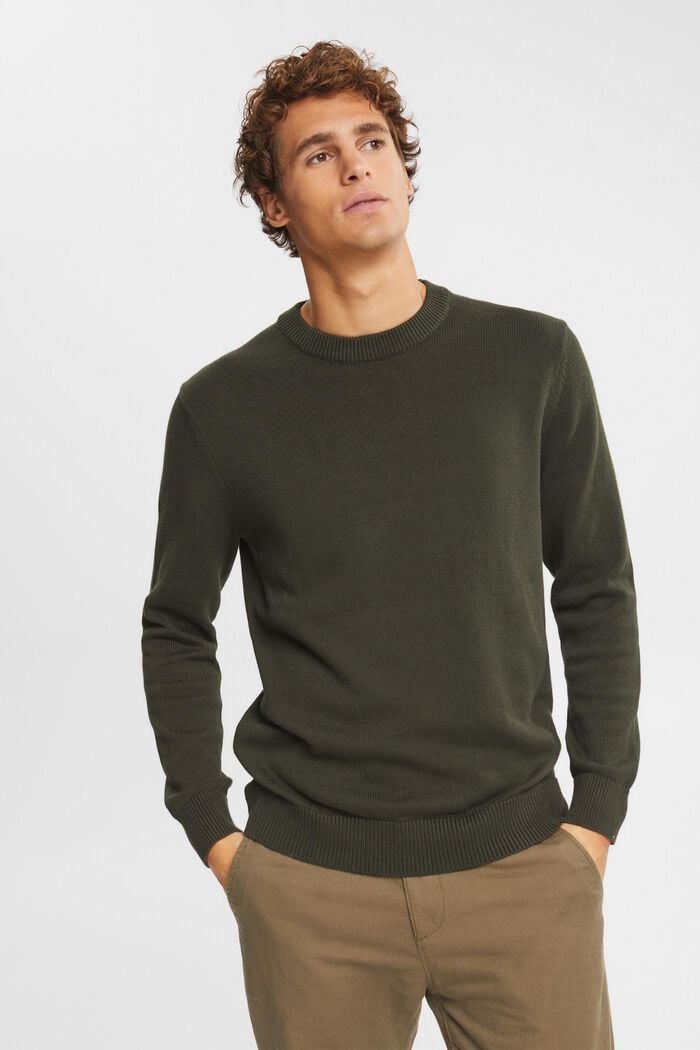Pullover a maglia, DARK KHAKI, detail image number 0