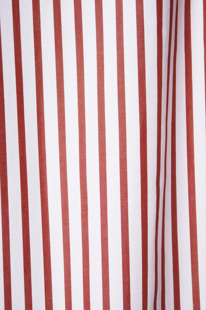 Camicia a righe in popeline di cotone, DARK RED, detail image number 4