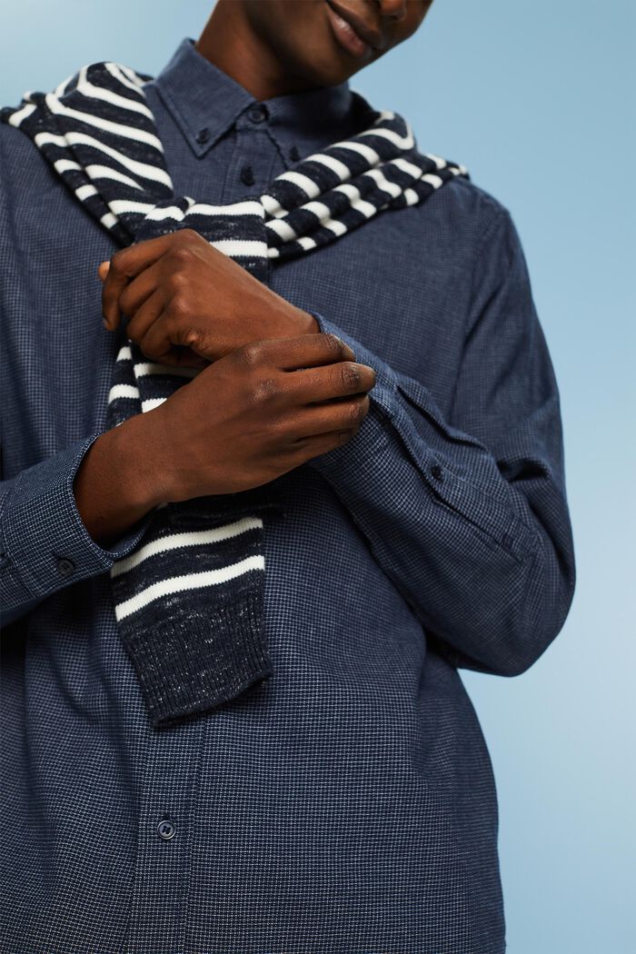 Camicia in cotone a quadretti dalla vestibilità regular, NAVY, detail image number 2