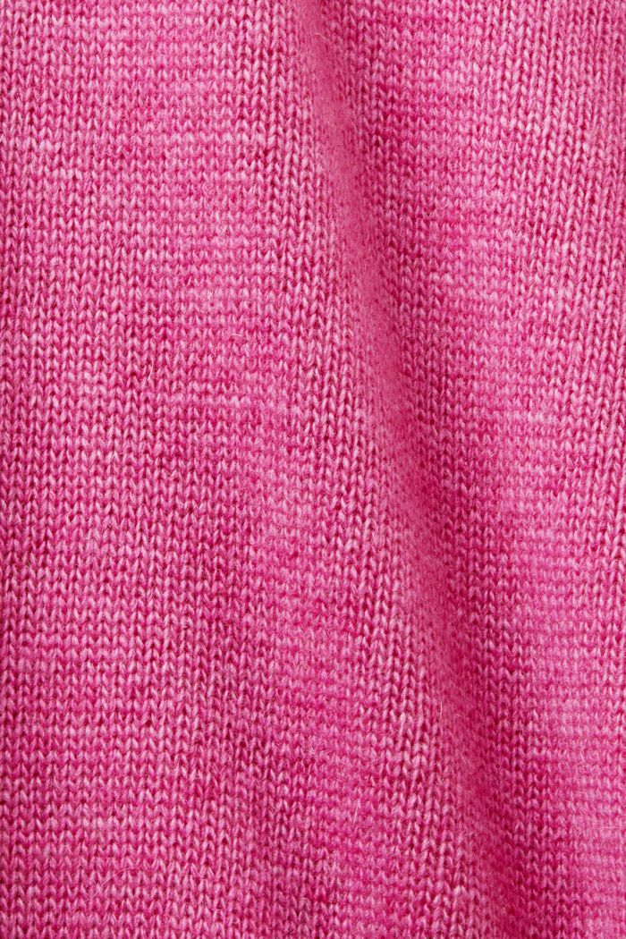 Pullover con collo a lupetto in misto lana, PINK FUCHSIA, detail image number 5