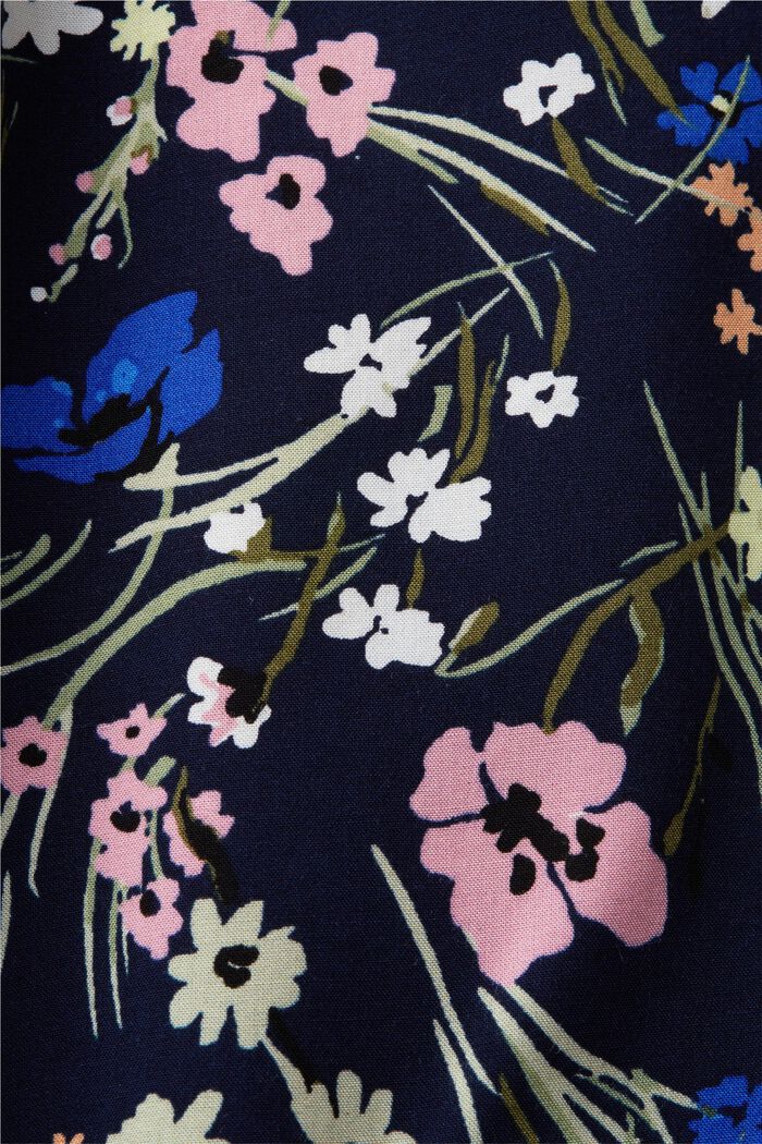Blusa floreale con spacco sullo scollo, NAVY, detail image number 5