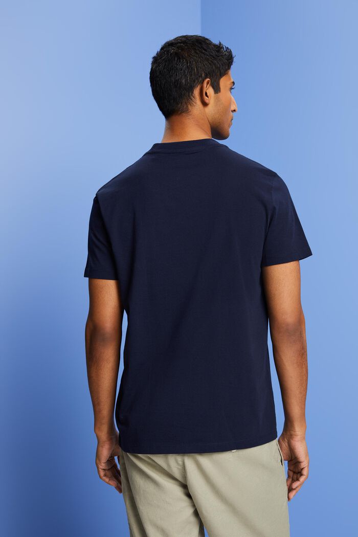 T-shirt con logo, 100% cotone, NAVY, detail image number 3
