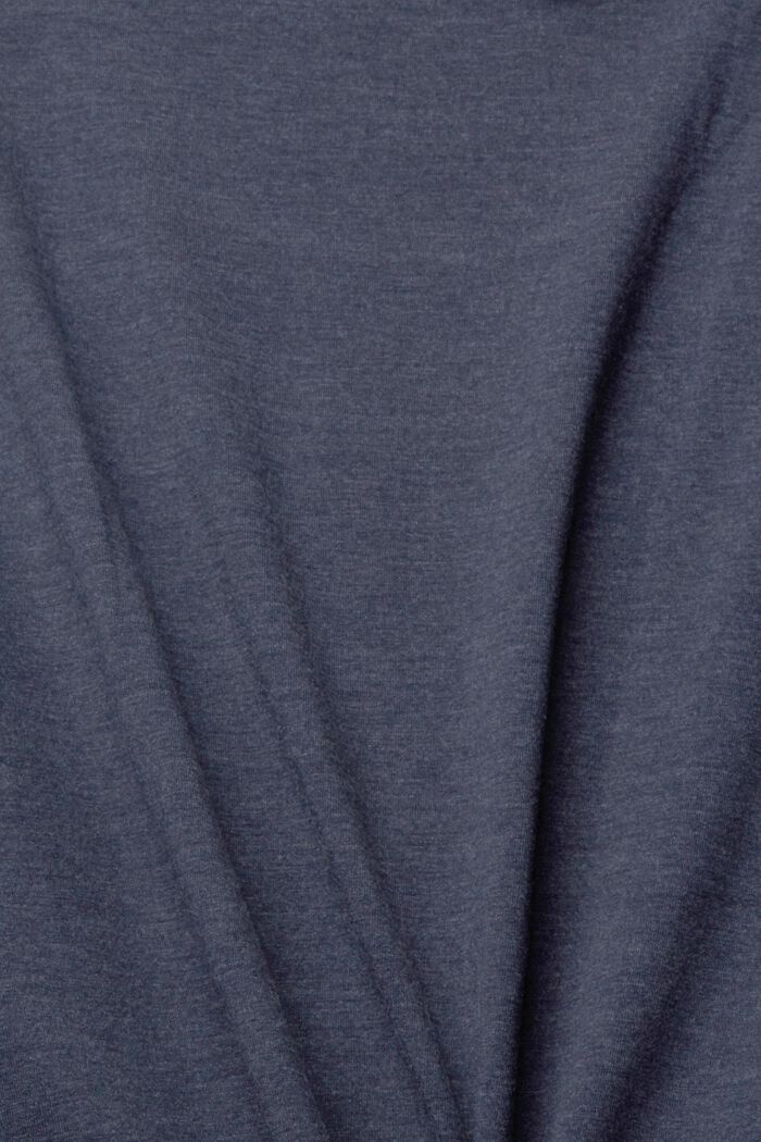 T-shirt con taschino sul petto in misto cotone, NAVY, detail image number 1