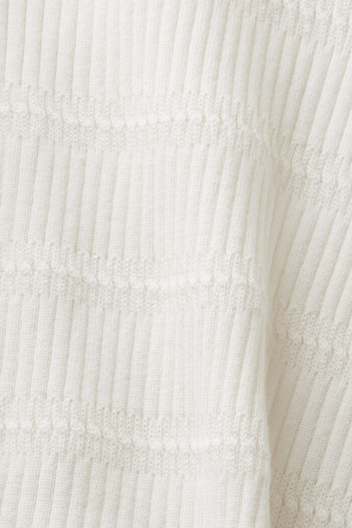 Pullover a maglia a maniche corte, OFF WHITE, detail image number 6