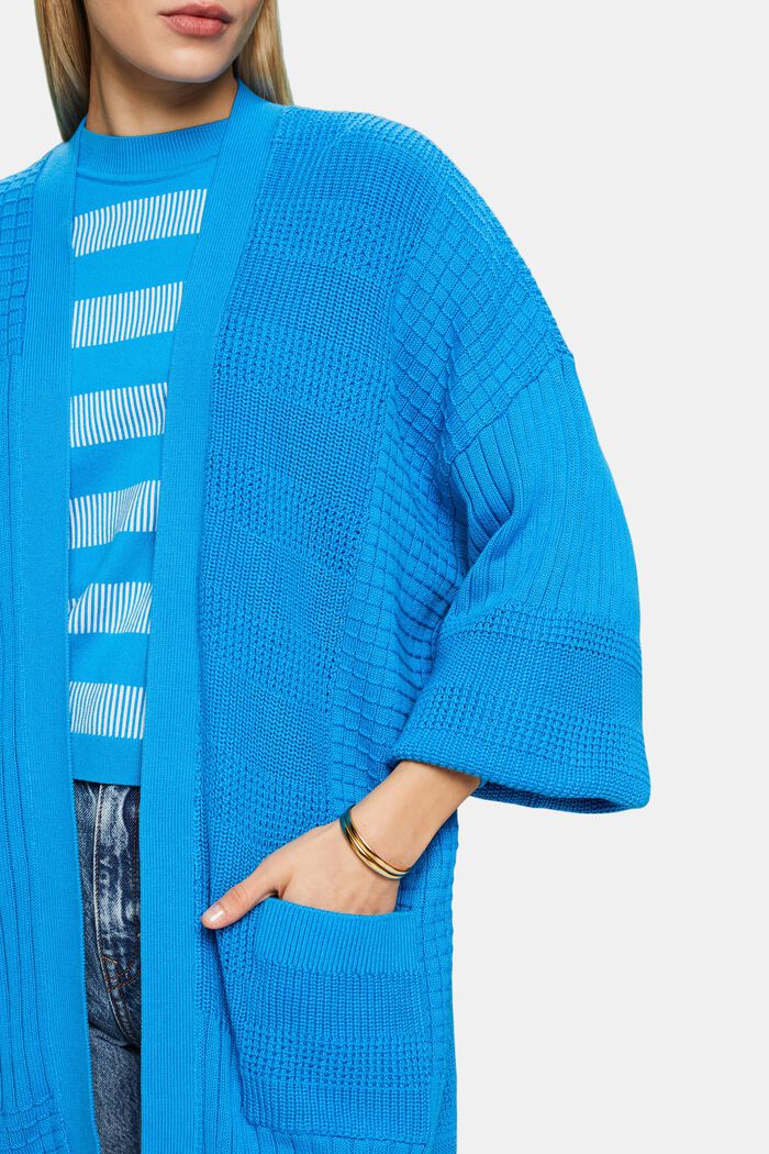 Cardigan in maglia strutturata, BLUE, detail image number 3