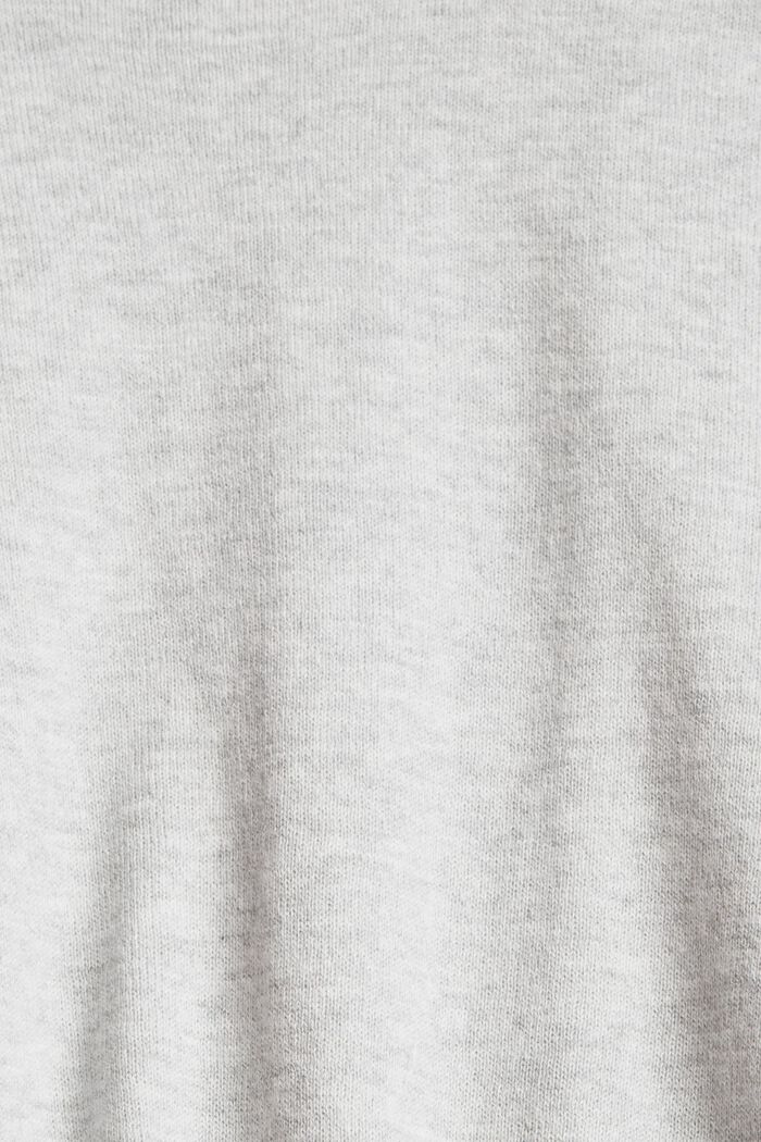 Pullover in maglia di cotone, LIGHT GREY, detail image number 1