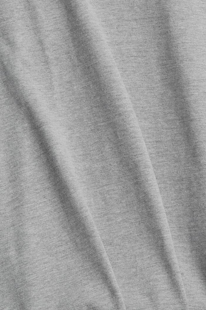 T-shirt in jersey con stampa, misto cotone biologico, MEDIUM GREY, detail image number 4