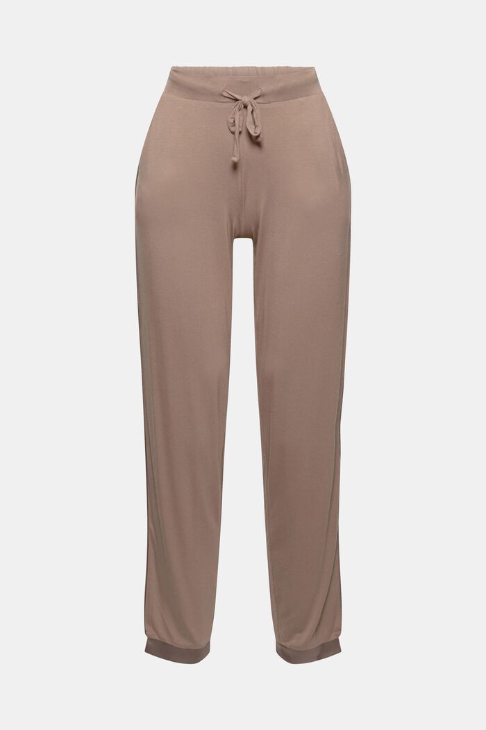 Pantaloni da pigiama con raso, LENZING™ ECOVERO™, TAUPE, overview