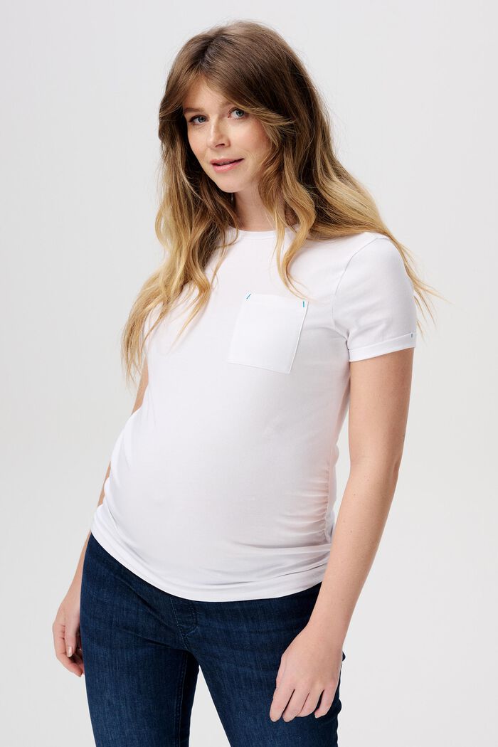 MATERNITY T-shirt a maniche corte, BRIGHT WHITE, detail image number 0