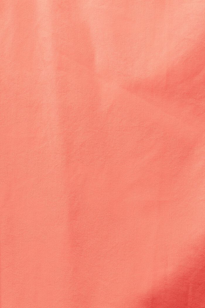 Camicia in popeline di cotone, CORAL RED, detail image number 4