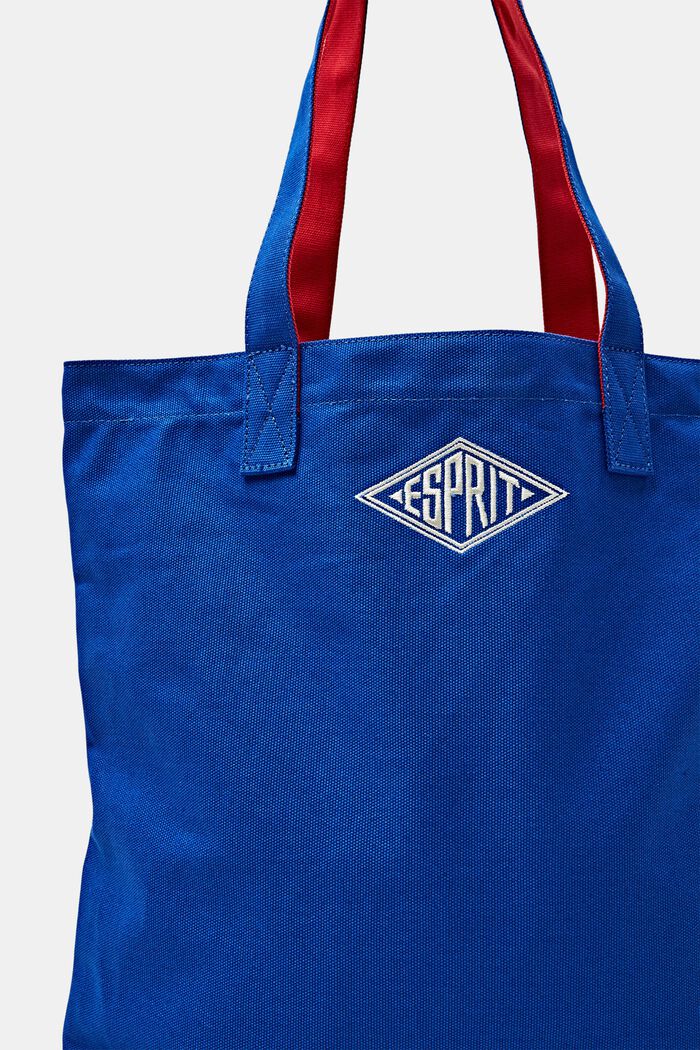 Tote Bag in cotone con logo, BRIGHT BLUE, detail image number 1