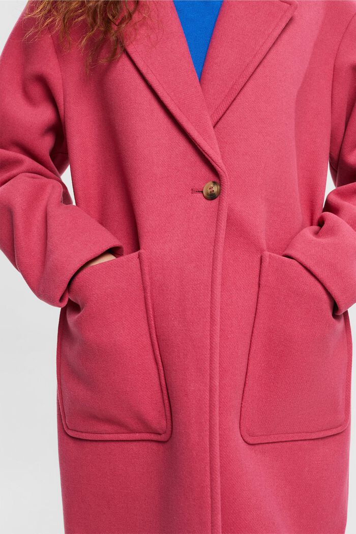 Cappotto con lana, PINK FUCHSIA, detail image number 0