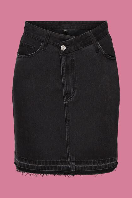 Minigonna in jeans con vita asimmetrica