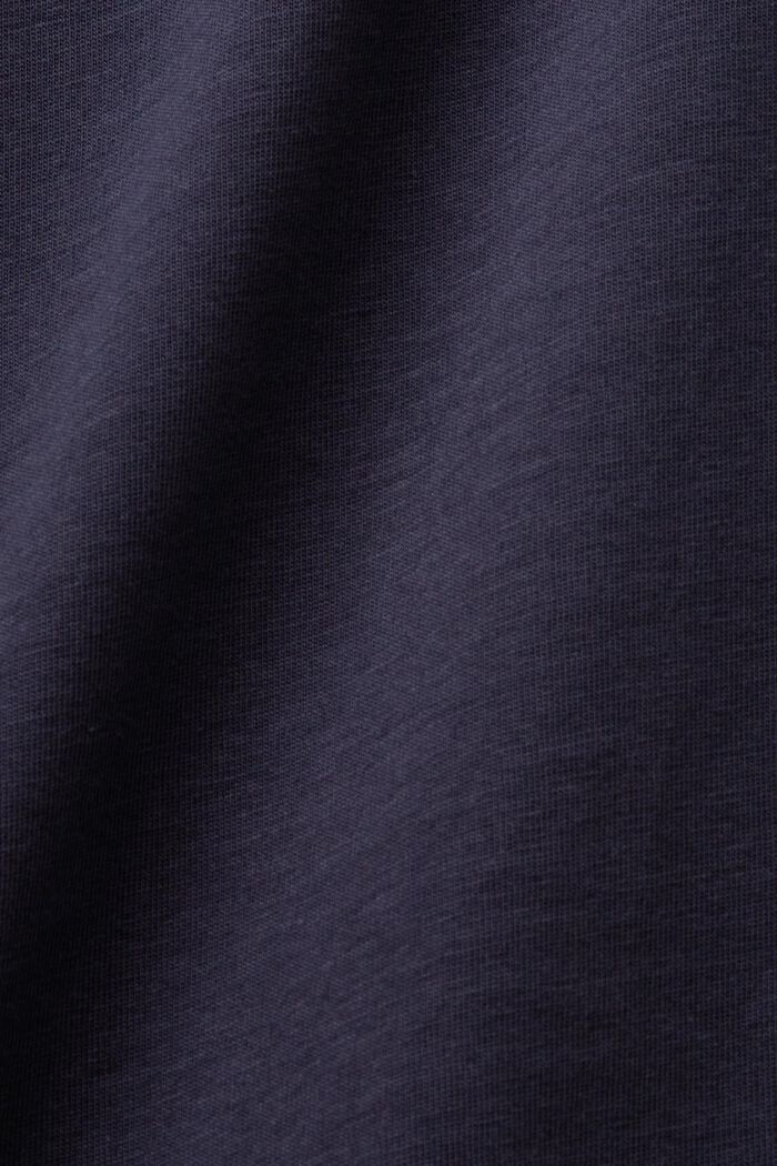 T-shirt in tessuto misto, 100% cotone, NAVY, detail image number 4
