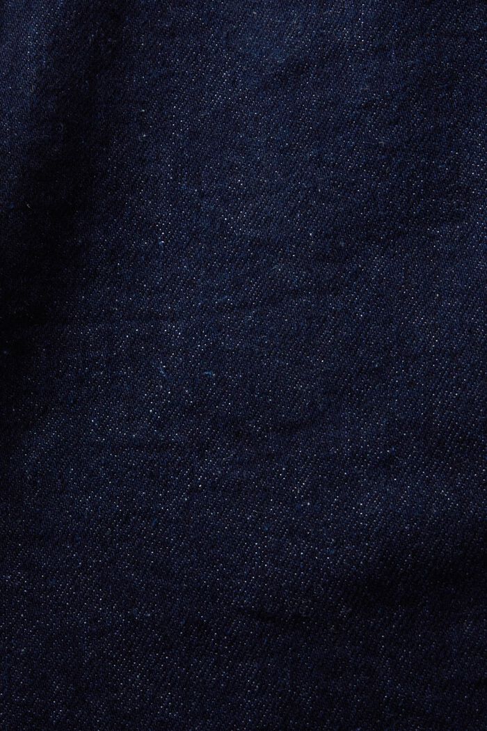 Jeans straight a vita media, BLUE RINSE, detail image number 6