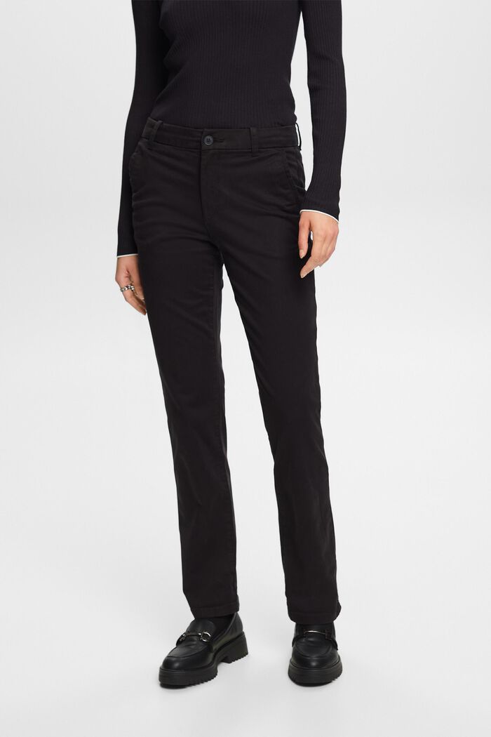 Chino stretch, misto cotone, BLACK, detail image number 0