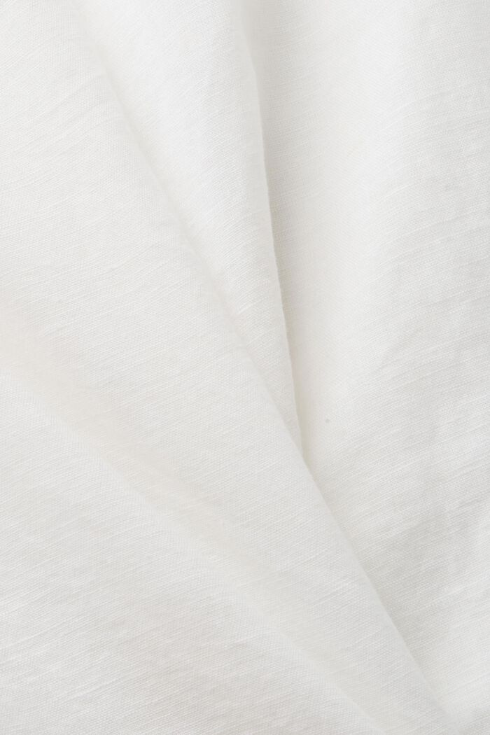 Blusa senza maniche in misto lino, OFF WHITE, detail image number 6