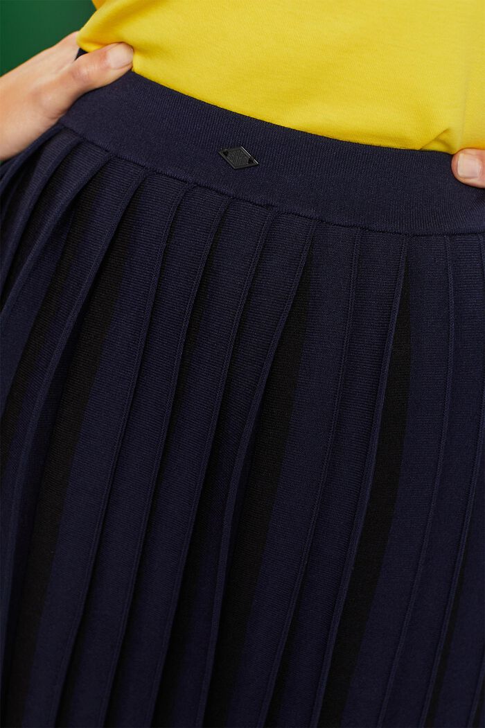 Minigonna in maglia a pieghe, NAVY, detail image number 2