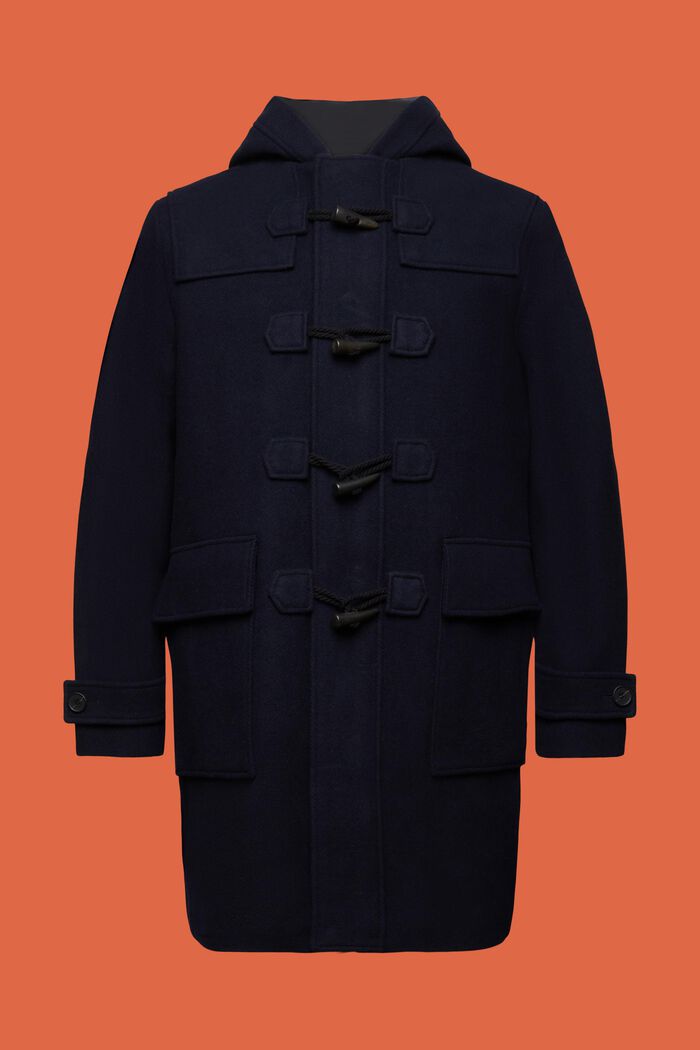 Cappotto con alamari in misto lana, NAVY, detail image number 6
