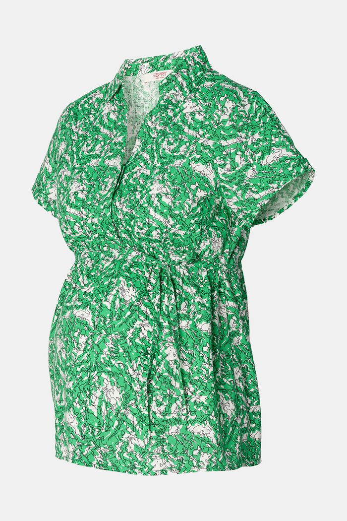 MATERNITY Blusa con stampa, BRIGHT GREEN, detail image number 4